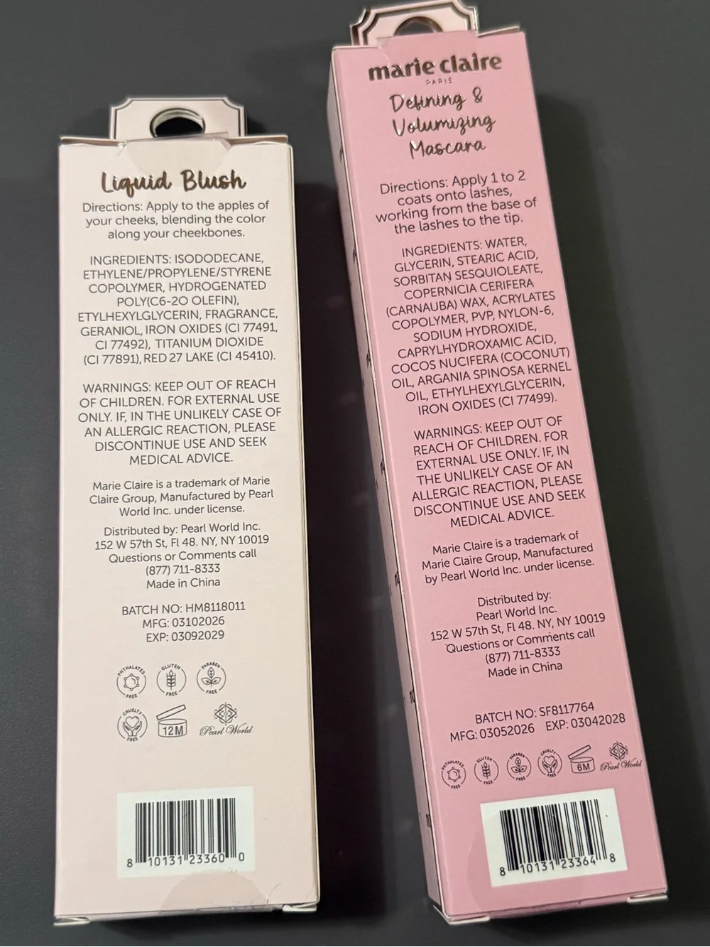 Dusty Pink Liquid Blush & Jet Black Defining Volumizing Mascara Set